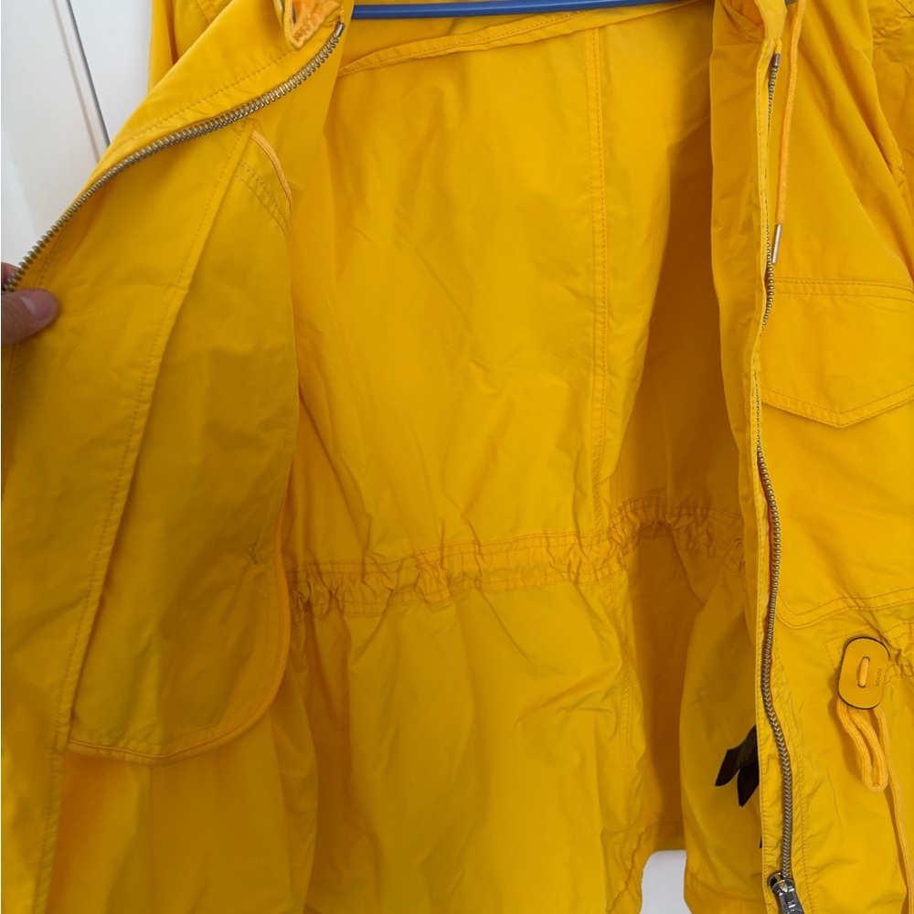 Coach Windbreaker Raincoat Yellow Jacket Cinched Waist F86465 - Medium - Picture 8 of 13